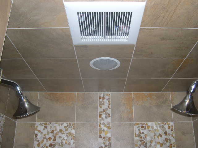 pebble panel shower ceiling